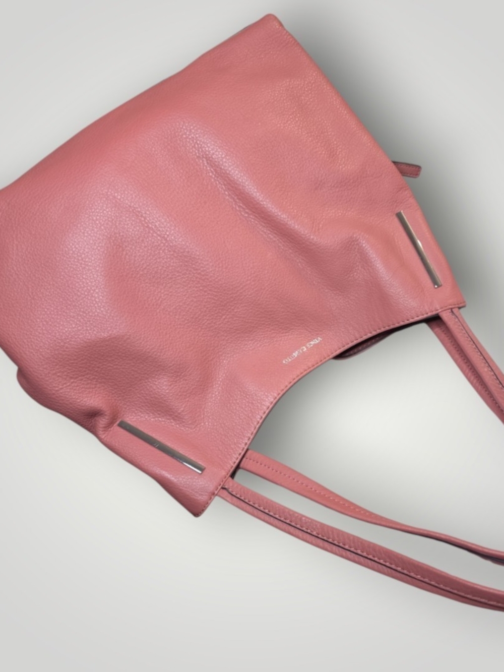 Vince Camuto Pink Leather Shoulder Tote EUC - Picture 5 of 13